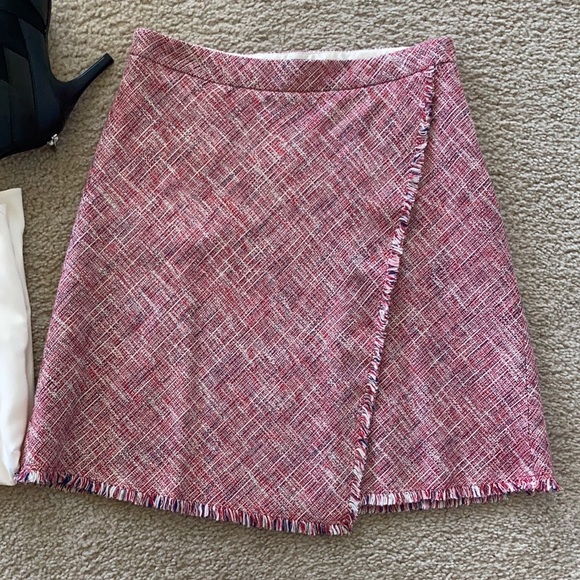 Banana Republic Faux Wrap Fringed Skirt - Picture 2 of 8